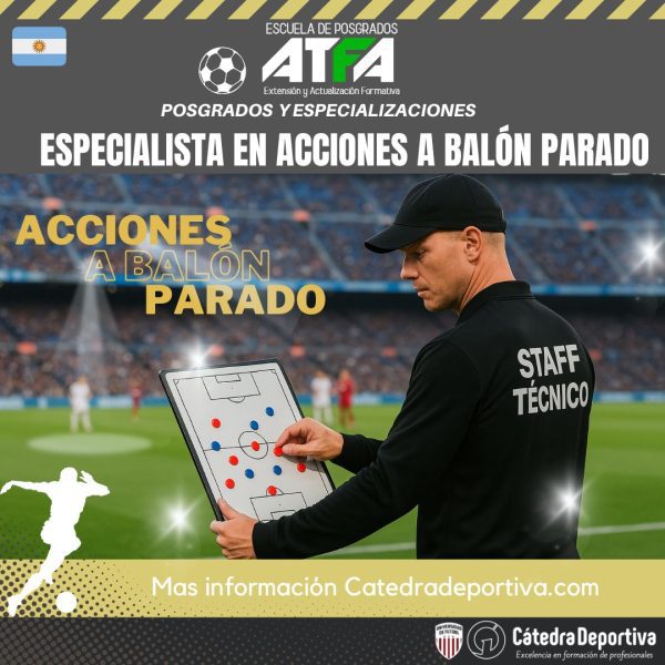 Especialización en Acciones a Balón Parado<h5>Apertura Inscripciones el 15 de Octubre</h5><h5>Inicia el 6 de Noviembre</h5>